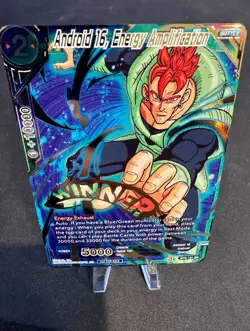 Android 16 Energy Amplification Winner Gold Stamped Dragon Ball Super Card LP - Image 3