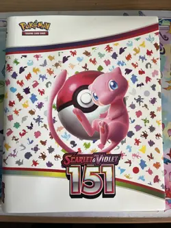 Scarlet Violet 151 Binder For Pokemon Cards TCG Nintendo Empty Folder Mew Design - Image 1