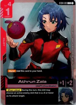 Gundam Card Game TCG FOIL Athrun Zala ST04-011 Participant Tournament Promo - Image 1