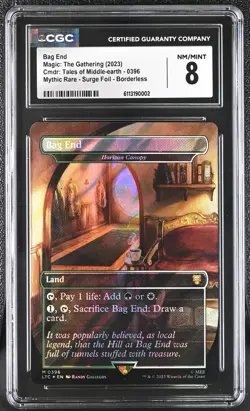 MTG Tales of Middle Earth Lord of the Rings Bag End 0396 Surge Foil CGC 8 Pop 1 - Image 1