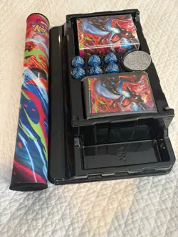 Pokemon Charizard UPC Accessories Set Playmat, Coin Sleeves, Dice Box - Image 3