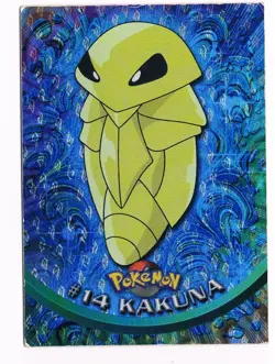 Pokemon Topps TV ANIMATION EDITION black logo rainbow foil KAKUNA (14) - Image 1