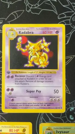 1999 Pokemon Shadowless 1st Edition Base Set Ivysaur 30/102 Kadabda Electrode - Image 2