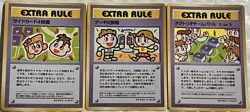 3 Vintage Pokemon 1998 Japanese Extra Rule Vending Series 3 Glossy Cards NM! - Image 1