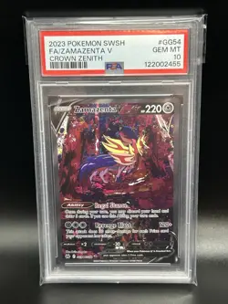 2023 Zamazenta V Pokemon Sword & Shield Crown Zenith #GG54 Full Art PSA 10 - Image 1