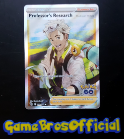 Professor's Research 078/078 - Pokemon Go Ultra Rare Full Art Holo Trainer - NM - Image 1