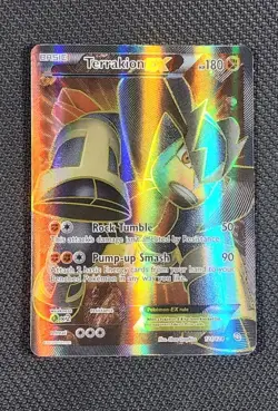 Pokemon TCG Terrakion EX Full Art 121/124 2012 - Dragons Exalted - Image 1