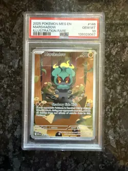 Pokemon TCG Marshadow Mega Evolution Illustration Rare Card 146/132 PSA 10!!! - Image 2