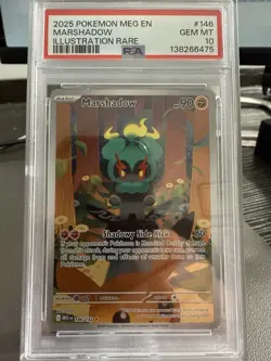 Pokemon TCG Marshadow Mega Evolution Illustration Rare Card 146/132 PSA 10 - Image 1