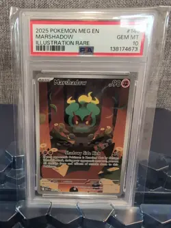 Pokemon TCG Marshadow Mega Evolution Illustration Rare Card 146/132 PSA 10 - Image 1