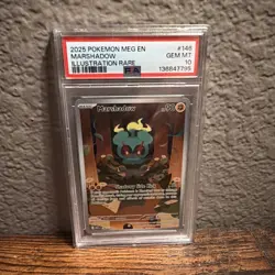 Pokemon TCG Marshadow Mega Evolution Illustration Rare Card 146/132 PSA 10 - Image 1