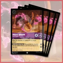Disney Lorcana TCG: MAGIC BROOM - SWIFT CLEANER x4 Into The Inklands 45/204 - Image 1