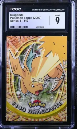 Pokemon 2000 TOPPS Dragonite Series 3 149 CGC 9 - Image 1