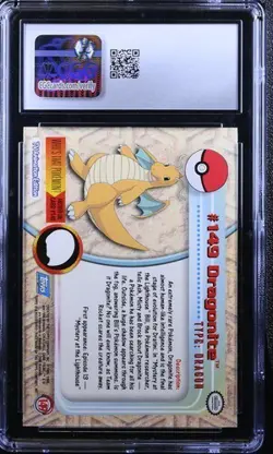 Pokemon 2000 TOPPS Dragonite Series 3 149 CGC 9 - Image 2