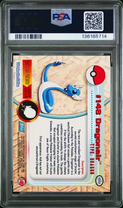 2000 TOPPS POKEMON TV ANIMATION SERIES 3 #148 DRAGONAIR PSA 9 - Image 2