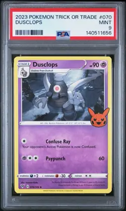 2023 POKEMON TRICK OR TRADE #070 DUSCLOPS PSA 9 - Image 1