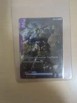 GUNDAM CARD GAME GD02 DUAL IMPACT GUNDAM BARBATOS 1ST FORM LR #054 HOLO - Image 1
