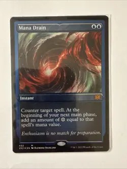 MTG English Mana Drain (Foil Etched) NM Foil Double Masters 2022 - Image 1