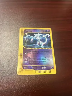 Pokemon Mewtwo TCG Expedition Base Set Card 20/165 Reverse Holo. Crease See Pic - Image 1