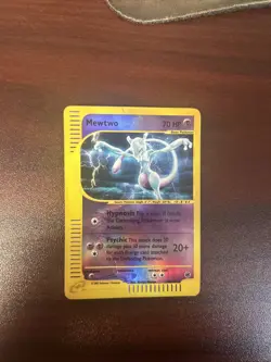Pokemon Mewtwo TCG Expedition Base Set Card 20/165 Reverse Holo. Crease See Pic - Image 3
