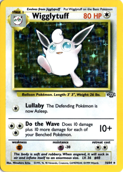 Wigglytuff 16/64 Pokemon Jungle Holo Rare LP - Image 1