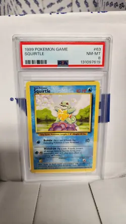 1999 POKEMON GAME 63 SQUIRTLE | PSA 8 - Image 1