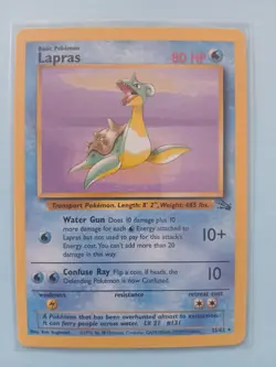 Lapras 25/62 Fossil Set - Non Holo Rare Pokemon Card 1999 - Image 1