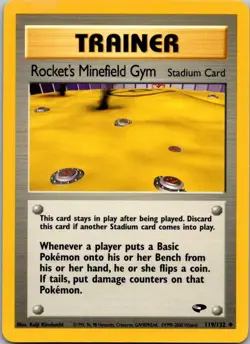 Gym Challenge #119/132 Rocket's Minefield Gym Pokemon Moderately Played - Image 1
