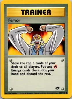 Gym Challenge #124/132 Fervor Pokemon Moderately Played - Image 1