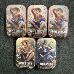 One Piece Tin Pack Set Vol 2 TS-02 OP-13 One Piece CCG Set of 5 Tins - Image 1