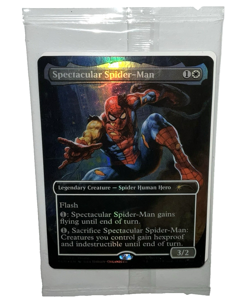 Marvel Legends SPECTACULAR SPIDER-MAN Battle-Damaged Magic Card MTG Spider Human - Image 1