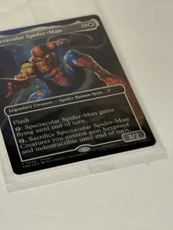 MARVEL LEGENDS MAGIC THE GATHERING SPECTACULAR SPIDER-MAN BATTLE DAMAGE CARD - Image 3