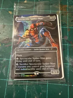 MARVEL LEGENDS MAGIC THE GATHERING SPECTACULAR SPIDER-MAN BATTLE DAMAGE CARD - Image 4