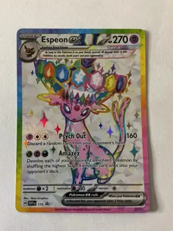 Espeon ex 175 SVP Black Star Promo Prismatic Evolutions Figure Coll. Pokemon - Image 1