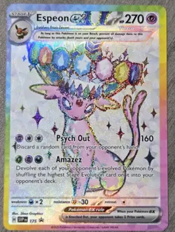 Espeon ex 175 SVP Black Star Promo Prismatic Evolutions Figure Coll. Pokemon NM - Image 1