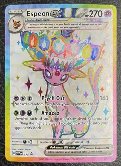 Espeon ex 175 SVP Black Star Promo Prismatic Evolutions Figure Coll. Pokemon - Image 1