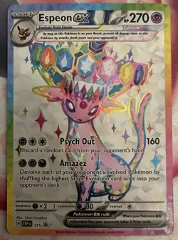 Espeon ex 175 SVP Black Star Promo Prismatic Evolutions Figure Coll. Pokemon NM - Image 1