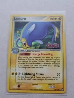 Pokemon TCG Lanturn - 15/108 - Reverse Holo Rare Stamped - EX Power Keepers - LP - Image 1