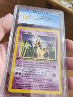 (POP 7) CGC 10 Pristine 1st Edition Girafarig 2000 Pokemon Neo Genesis 58/111 - Image 1