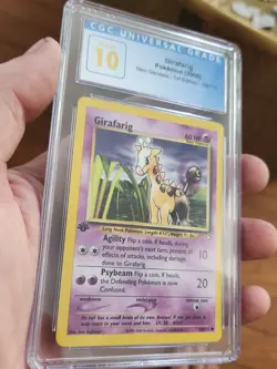 (POP 7) CGC 10 Pristine 1st Edition Girafarig 2000 Pokemon Neo Genesis 58/111 - Image 3