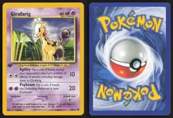 Pokemon TCG | Girafarig 58/111 | Common | Neo Genesis | 1st Edition LP - Image 1