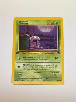 Vintage Pokemon Card TCG Grimer Fossil Set 48/62 Regular 1st Edition Common NM - Image 1
