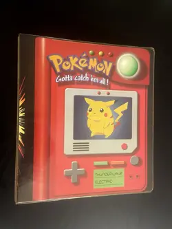 Pokemon Wizards Of The Coast WOTC Vintage Pikachu Ring Binder Collection Folder - Image 1