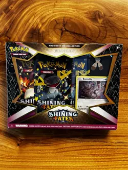 POKEMON TCG SHINING FATES MAD PARTY PIN COLLECTION BUNNELBY FACTORY SEALED - Image 1