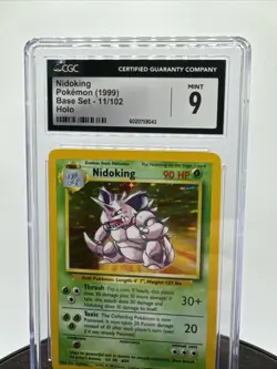 1999 Pokemon Base Set Unlimited Nidoking Holo Rare 11/102 CGC Mint 9 - Image 2