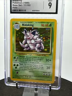 1999 Pokemon Base Set Unlimited Nidoking Holo Rare 11/102 CGC Mint 9 - Image 3