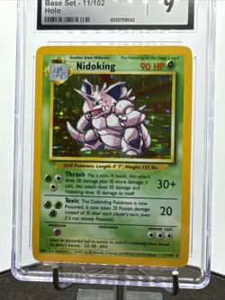 1999 Pokemon Base Set Unlimited Nidoking Holo Rare 11/102 CGC Mint 9 - Image 4