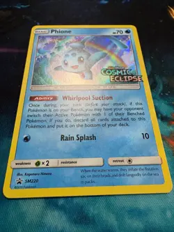 Phione SM220 Holo Stamp - Cosmic Eclipse - Pokemon Promo Card - LP - Image 2