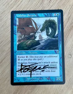 VTG 2000 MTG Card Vodalian Serpent Creature 86/350 Christopher Moeller Signed - Image 1