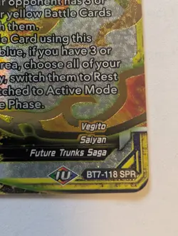 Meteoric Energy SSB Vegito SPR BT7-118 Dragon Ball Super Card Game - Image 3